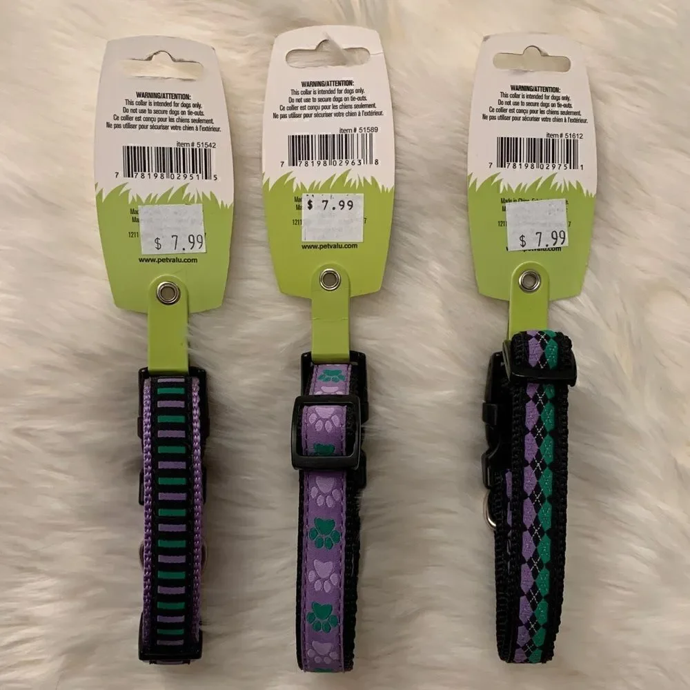 Purple jump Nylon Clip Dog Collar